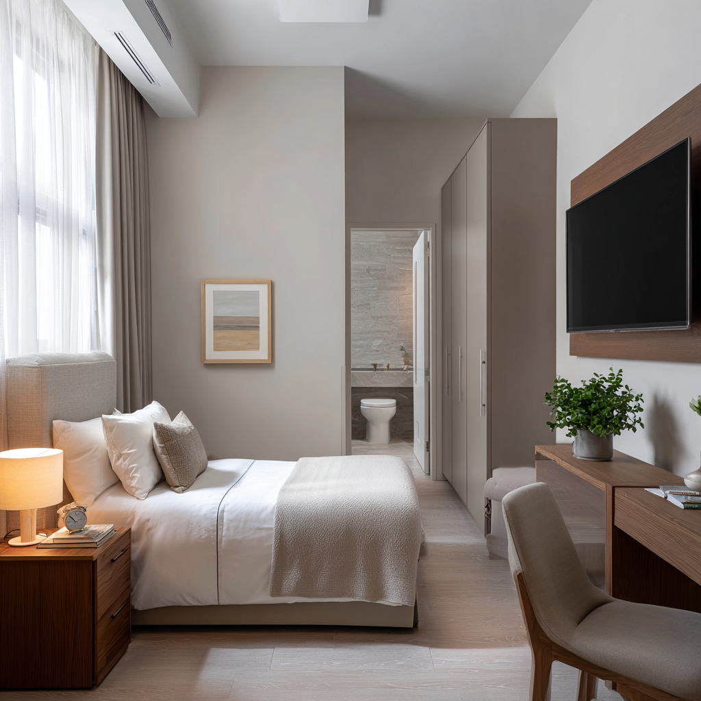 Tranquil patient room at RUY Helpline facility